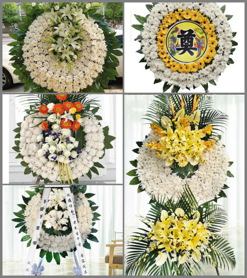山西长治平顺县中五井乡天脚村花圈速递